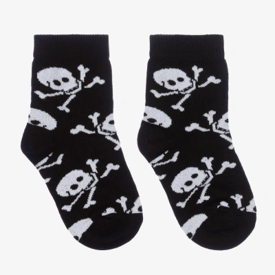 Country Babies' Boys Black Cotton Pirate Socks