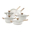 Country Kitchen 11-pc. Durable Non-stick Cookware Set In White