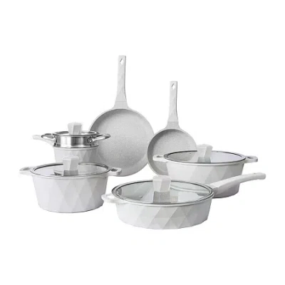Country Kitchen 11-pc. Durable Non-stick Diamond Cookware Set In Yellow