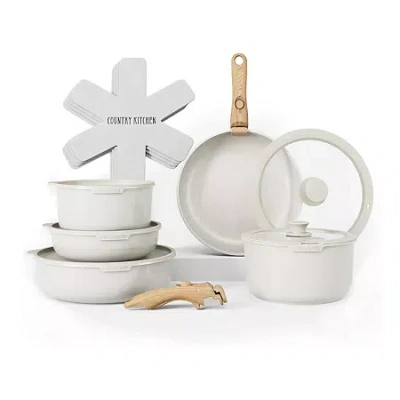 Country Kitchen Non-stick Cookware Set In Sand