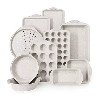 Country Kitchen Stackable Non-stick 10-pc. Bakeware Set In Sand