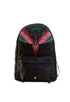 Country Of Milan Backpack Woman  Pink Wings Print In Black