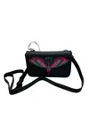 Country Of Milan Mini Shoulder Bag Woman  Pink Wings Print In Black