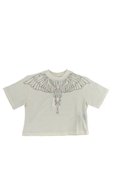 Country Of Milan T-shirt Crop Half Sleeve Woman  Cristal Wings In Neutral