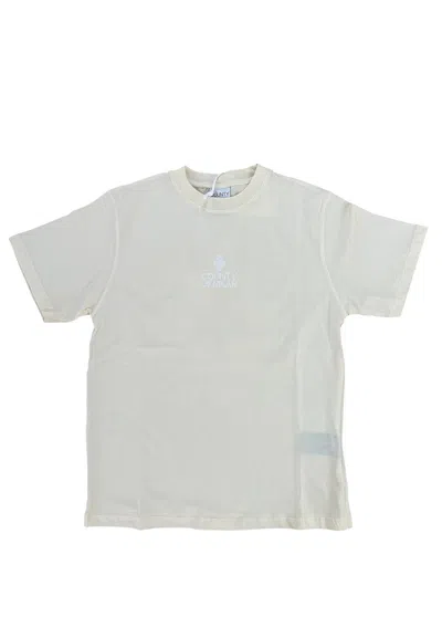 Country Of Milan T-shirt Half Sleeve Woman  Logo Sequins In White