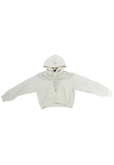 Country Of Milan Women's Hoodie  Cristal Wings In White