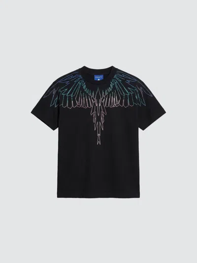 County Of Milan Kids' Wings Embellished T-shirt In Black