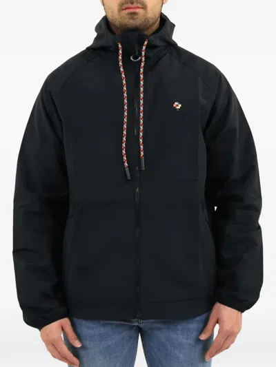 County Of Milan Cross Logo-patch Windbreaker In Black
