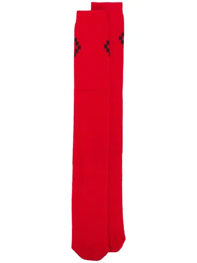 County Of Milan Cruz Long Socks In Red