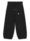 County Of Milan Drawstring Graphic Trousers In Black