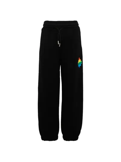 County Of Milan Kids' Drawstring Logo Track Pants In Black