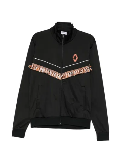 County Of Milan Fringed Track Jacket In Black