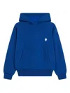 County Of Milan Front Pocket Hooded Top In Blue