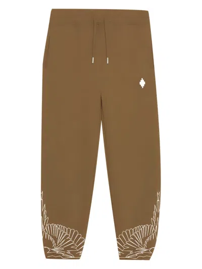 County Of Milan Kids' Graphic-print Track Pants In Brown