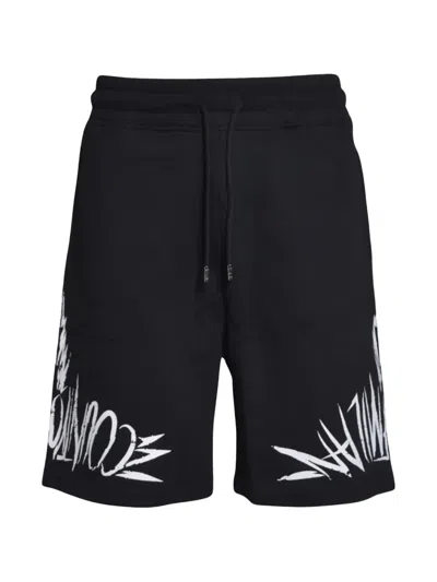 County Of Milan Logo-print Drawstring Shorts In Black