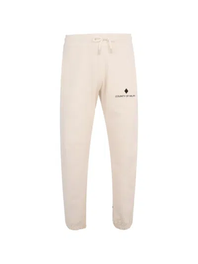 County Of Milan Logo-print Track Pants In Neutral