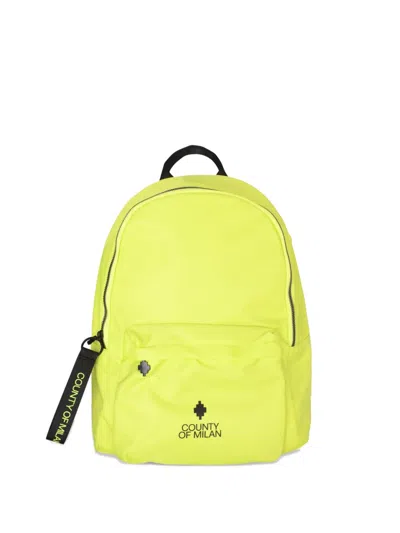 County Of Milan Logo-print Zip-around Backpack In Yellow