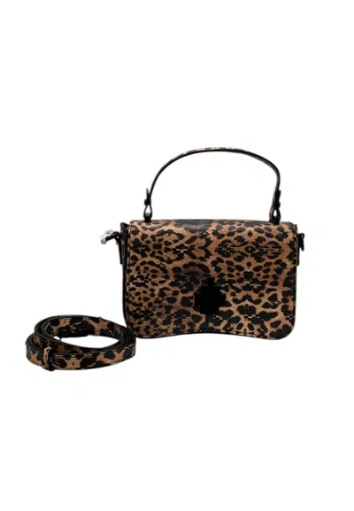 County Of Milan Mini Bag Shoulder Strap Woman  Leopard Wings Print In Black