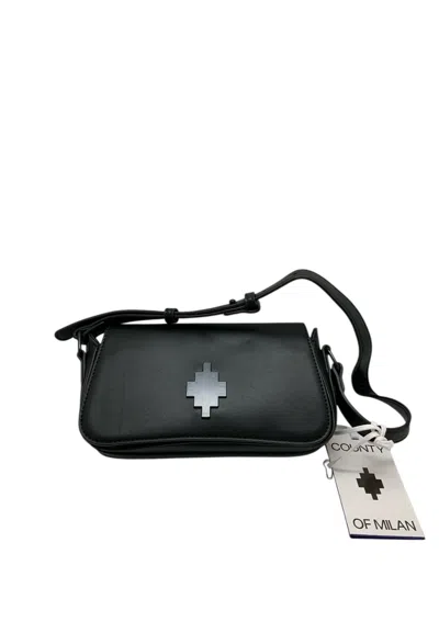 County Of Milan Mini Bag With Shoulder Strap Woman  Embossed Logo In Black