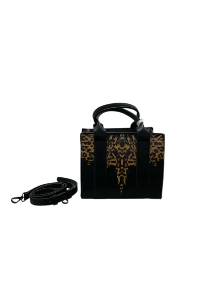 County Of Milan Mini Bag With Shoulder Strap Woman  Leopard Wings In Black