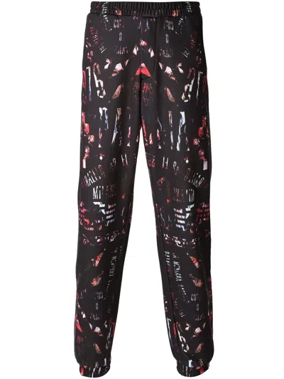 County Of Milan Printed Track Pants In Black