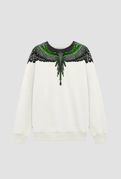 County Of Milan Sweatshirt Wings Round Neck White Man
