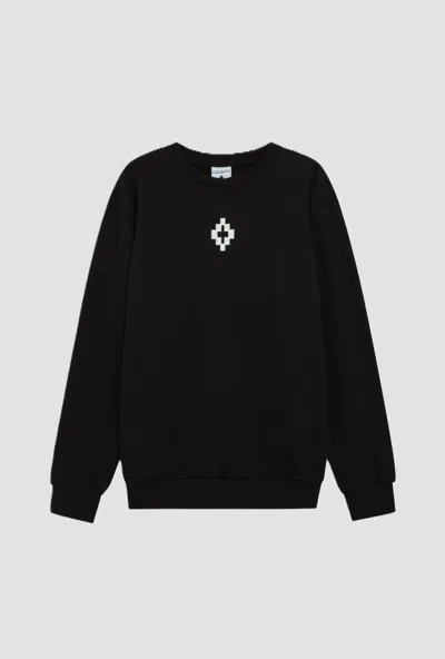 County Of Milan Sweatshirt With Front-back Man Black Logo