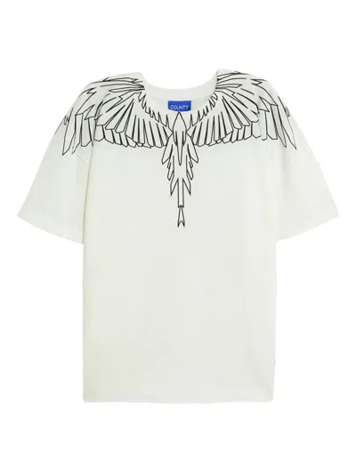 County Of Milan Kids' Wings-graphic T-shirt In White