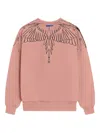 County Of Milan Wings-print Crew-neck Sweater In Pink