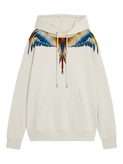 County Of Milan Wings-print Hoodie In White