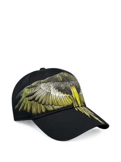County Of Milan Wings-print Baseball Cap In Black
