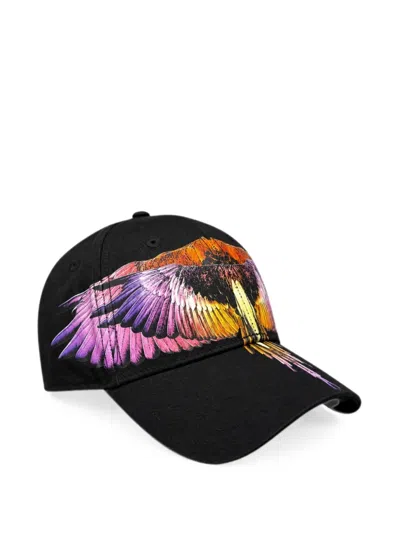 County Of Milan Wings-print Baseball Cap In Black