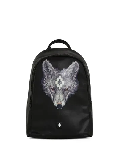 County Of Milan Wolf-print Backpack In Black