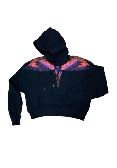County Of Milan Women's Hoodie  Multicolored Wings In Black