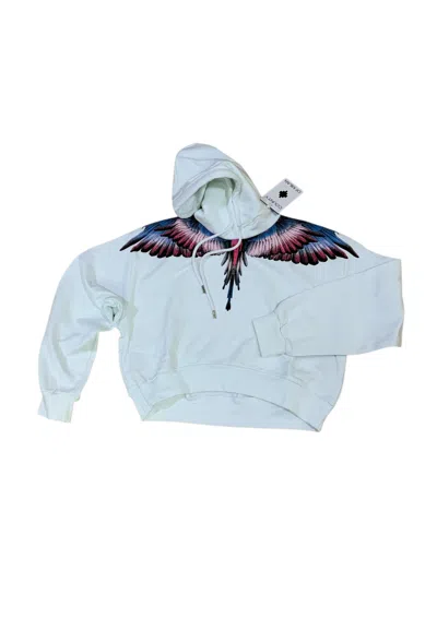County Of Milan Women's Hoodie  Multicolored Wings In White