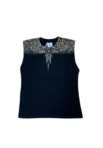 County Of Milan Women's Song  Print Wings Animalier In Black