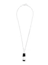 Coup De Coeur Agate Stone Long Pendant In Metallic