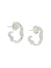 Coup De Coeur Liquid Pearl Hoop Earrings In Silver
