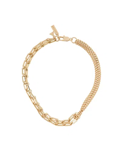 Coup De Coeur Mixed Chain Necklace In Gold