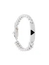 Coup De Coeur Pyramid Tag Bracelet In Metallic