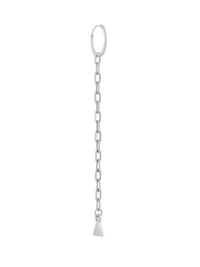 Coup De Coeur Skinny Chain Hoop Earring In Metallic