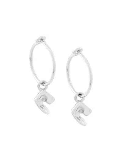 Coup De Coeur Vortex Hoop Earrings In Silver
