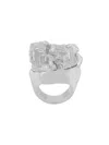 Coup De Coeur Vortex Stone Ring In Metallic