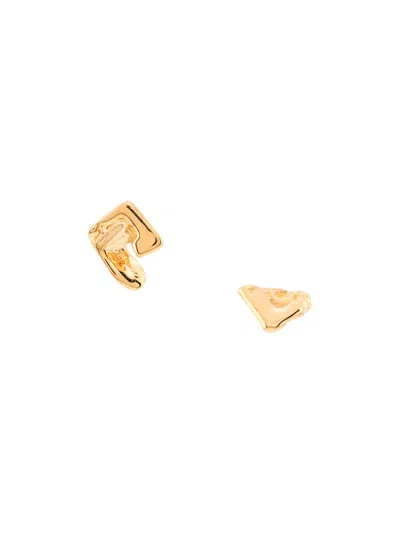 Coup De Coeur Vortex Studded Earrings In Gold