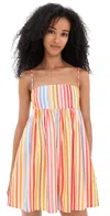Couper Winnie Mini Dress Rainbow Stripe In Multi