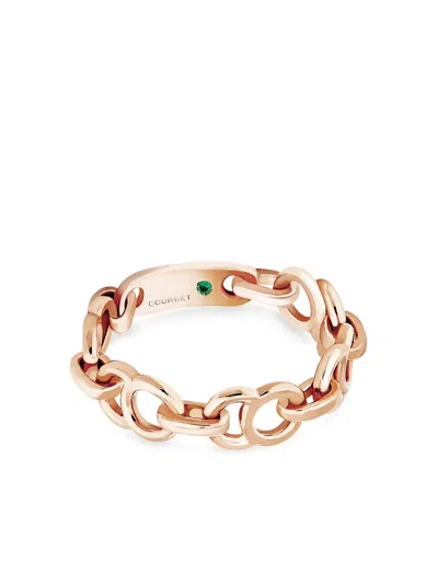 Courbet 18kt Recycled Rose Gold Celeste Chain Ring In Rosa
