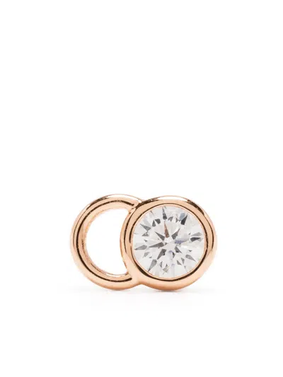 COURBET 18KT RECYCLED ROSE GOLD CO MONO LABORATORY-GROWN DIAMOND STUD EARRING