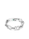Courbet 18kt Recycled White Gold Celeste Chain Ring In Silver