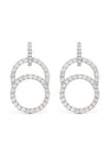 Courbet 18kt Recycled White Gold Celeste Laboratory-grown Diamond Pavé Set Earrings In Silber