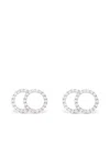 Courbet 18kt Recycled White Gold Celeste Large Pavé Laboratory-grown Diamond Set Stud Earrings In Silber